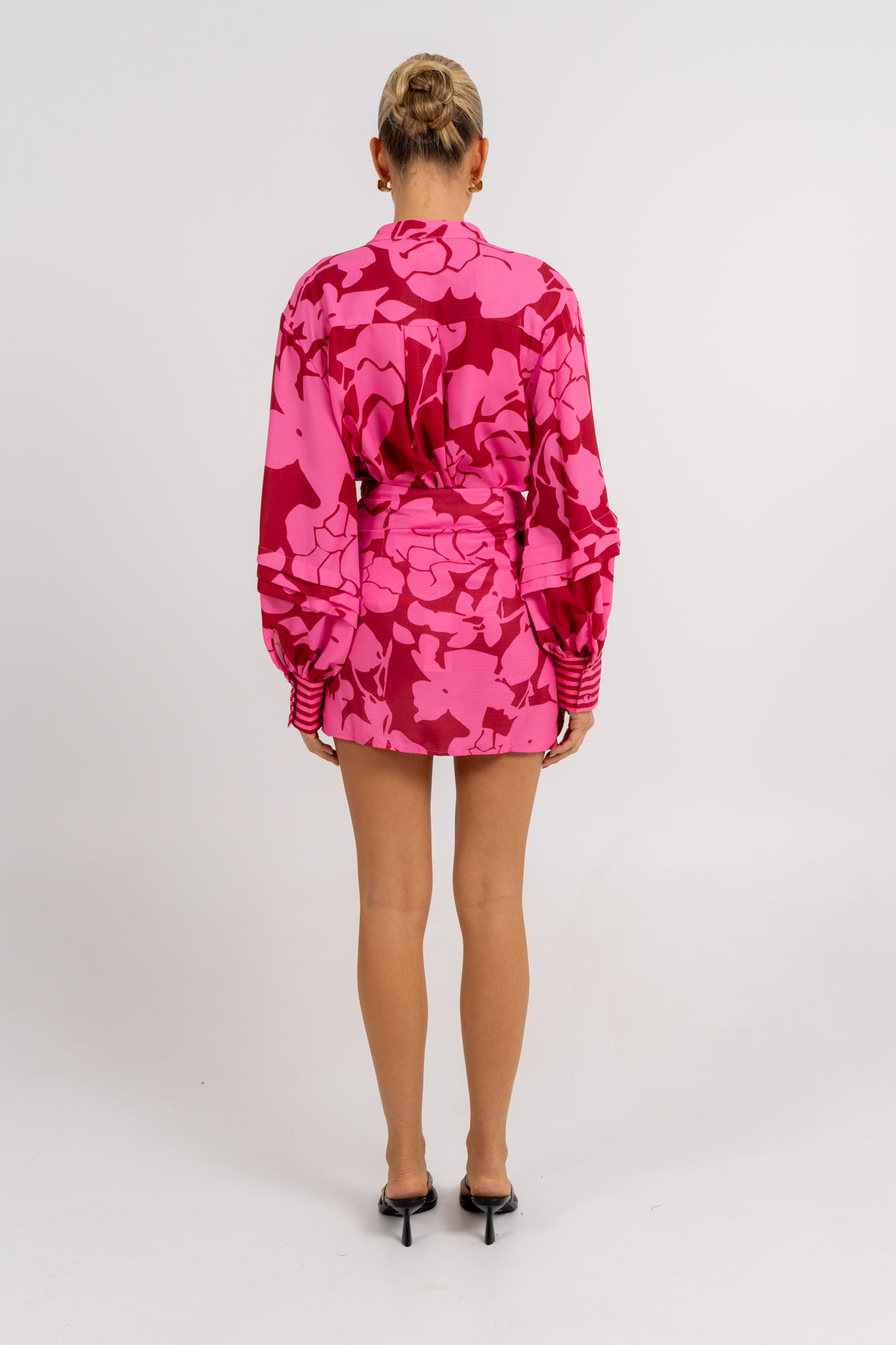 Chicago Billowed Shirt Plum Floral