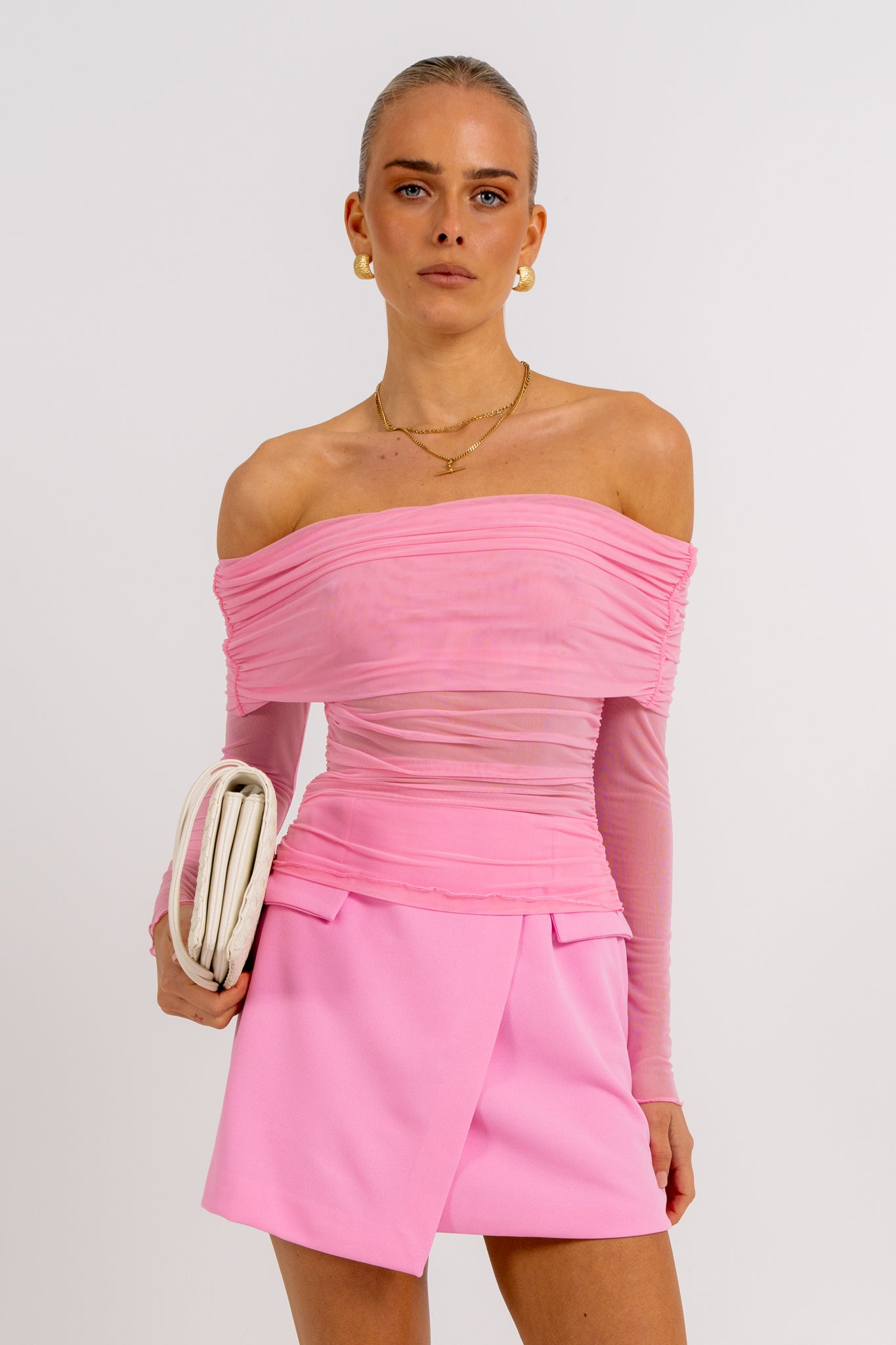 Azrah Mini Skirt Pink