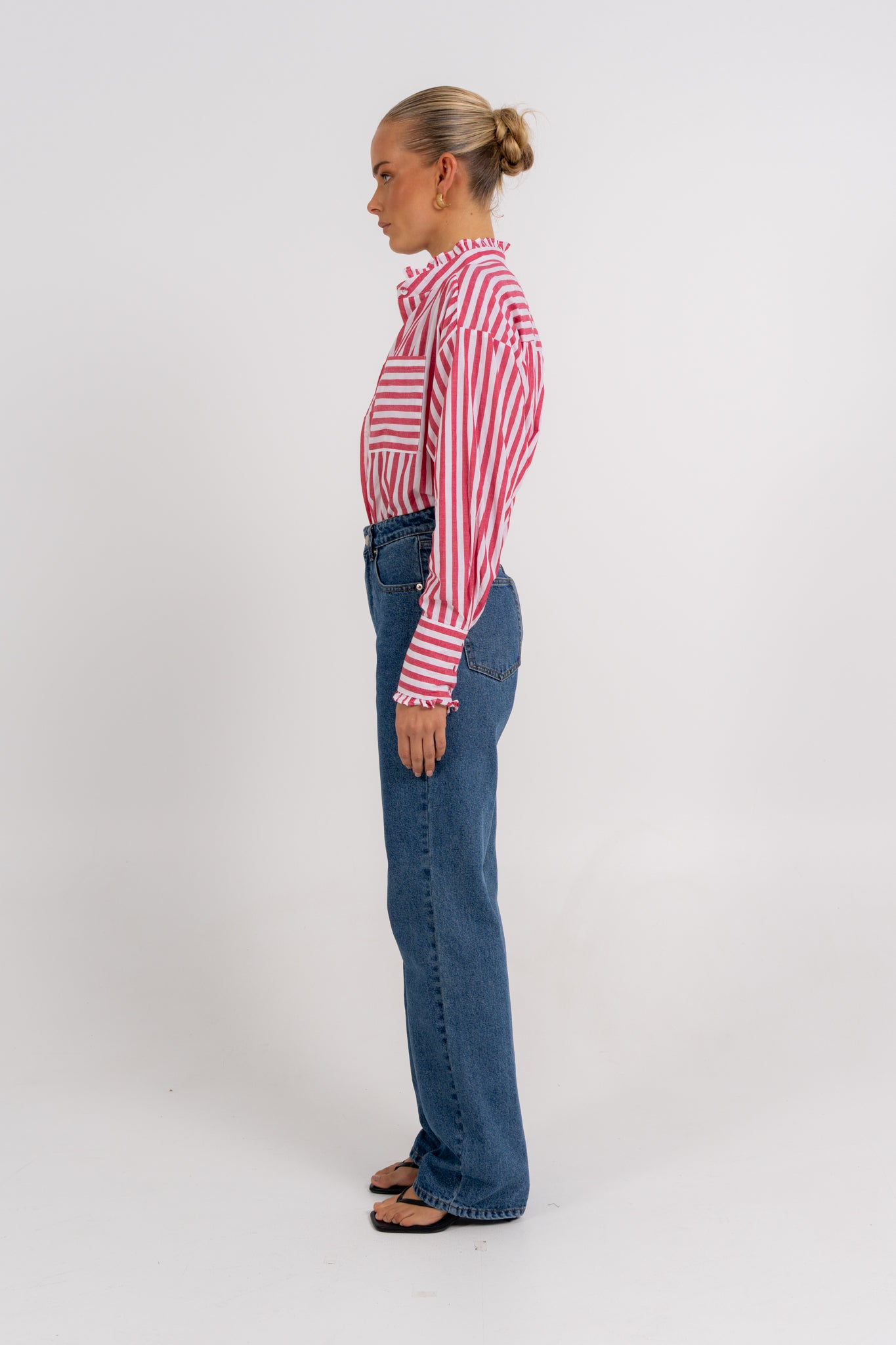 Uccella Shirt Red Stripe