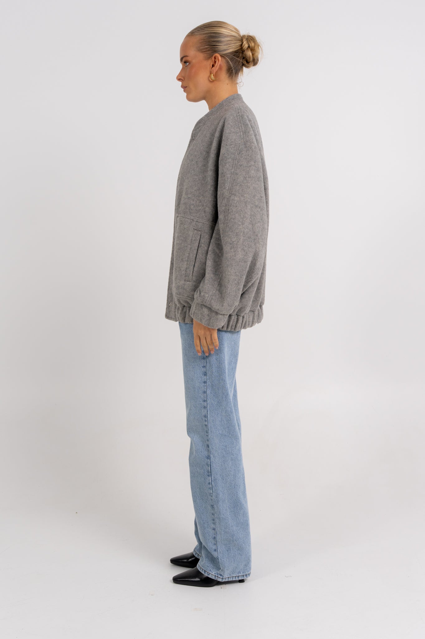 Tully Bomber Jacket Grey