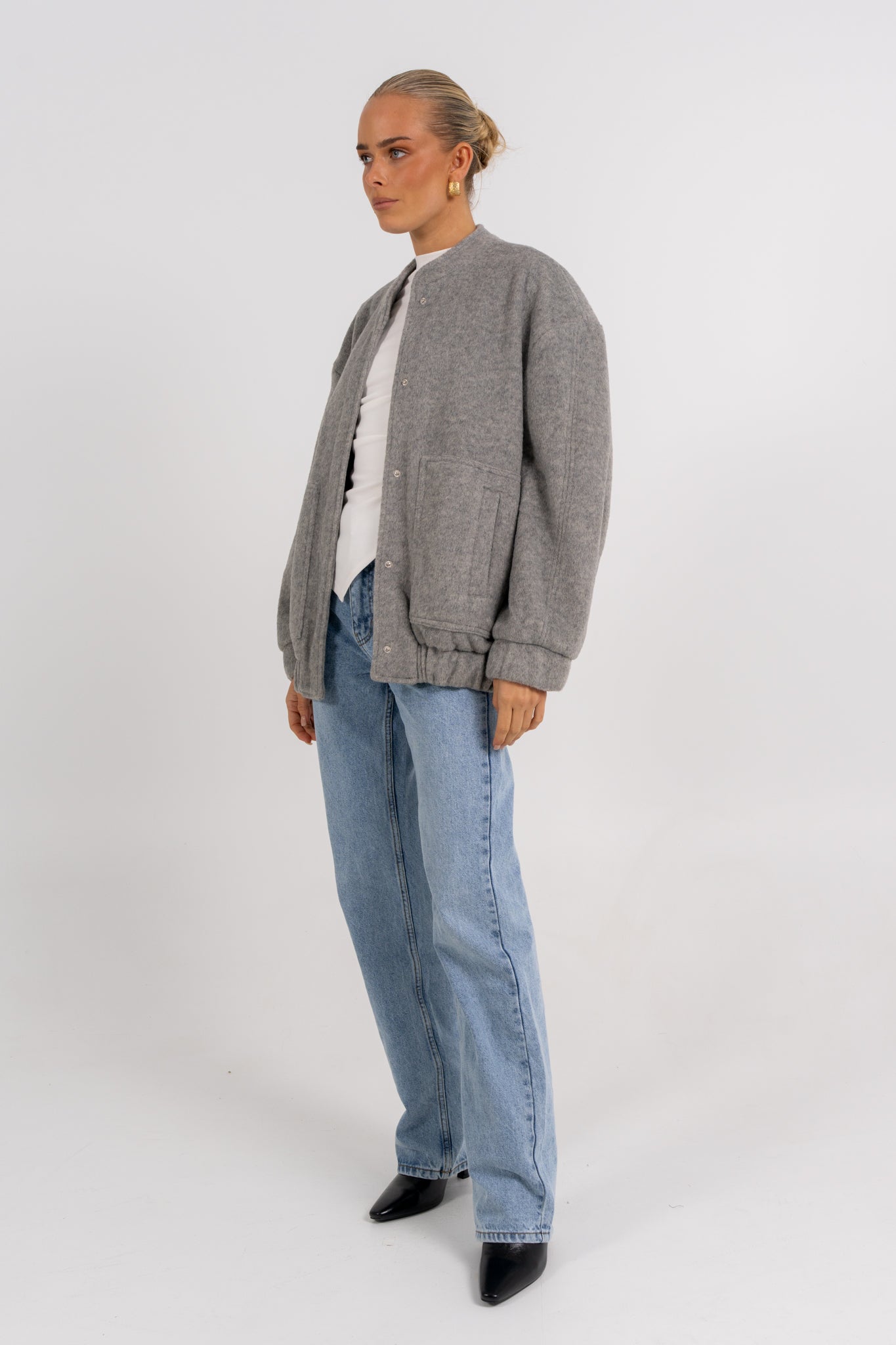 Tully Bomber Jacket Grey