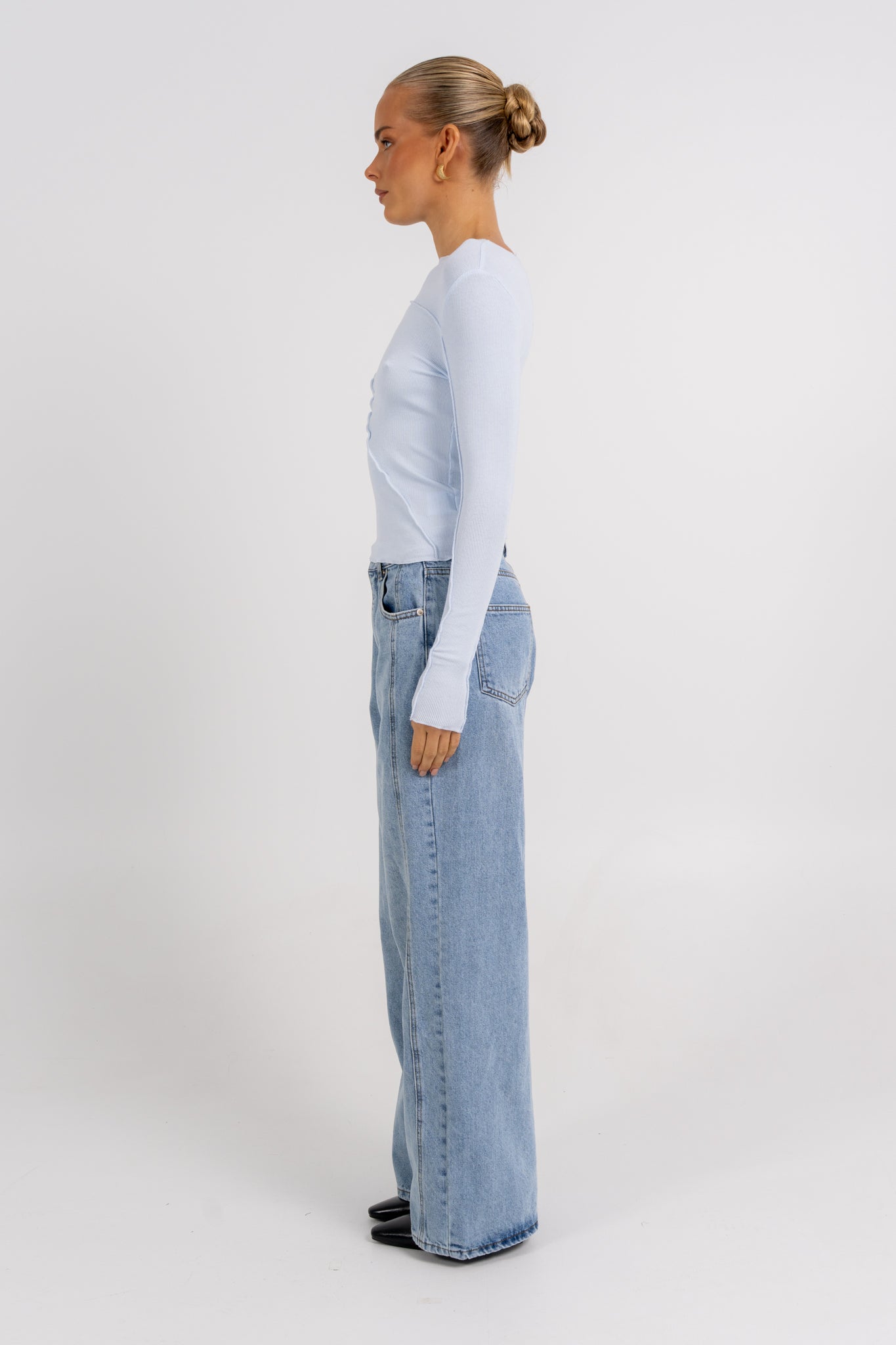 Nicka Long Sleeve Top Blue