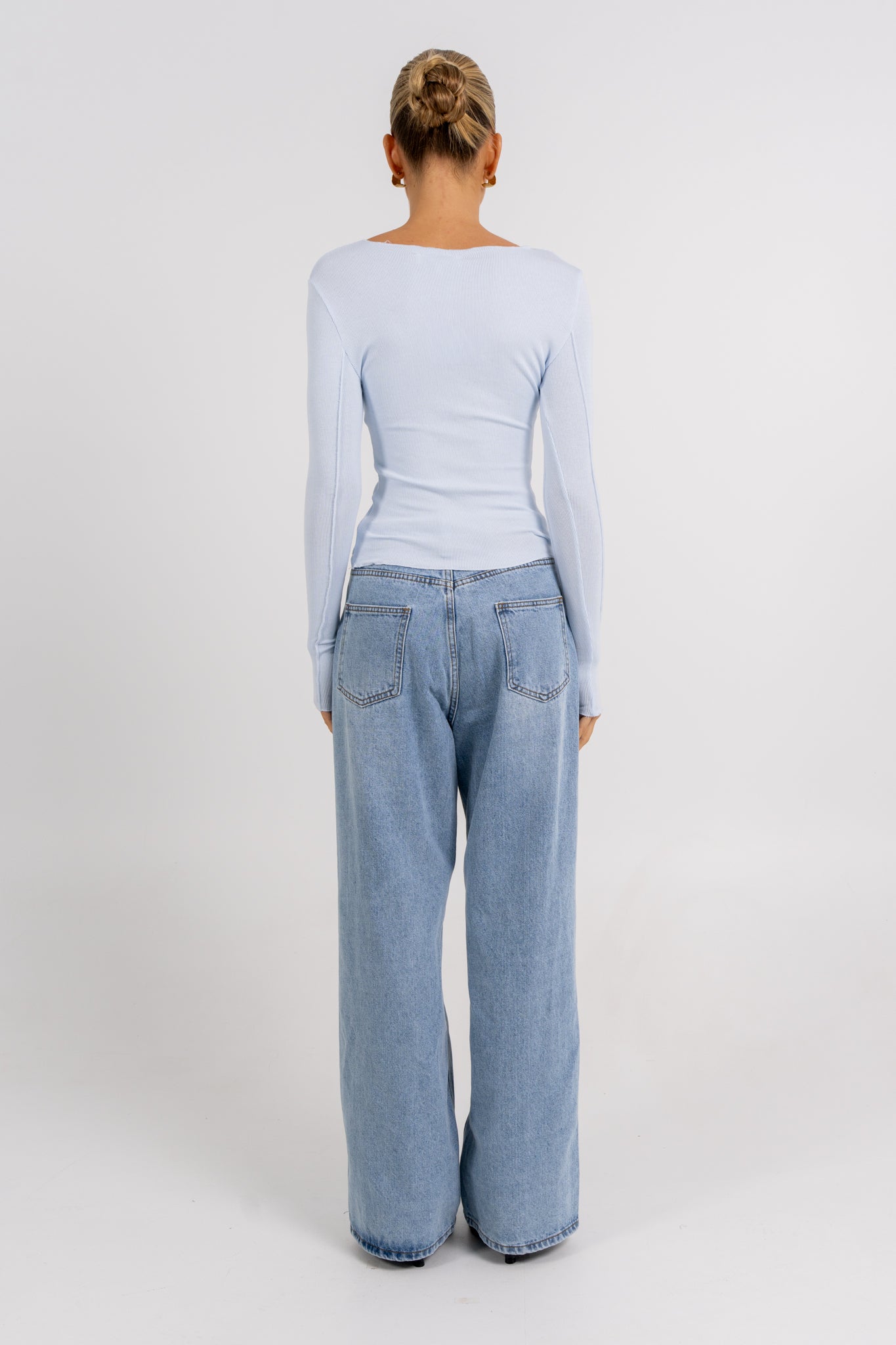 Nicka Long Sleeve Top Blue