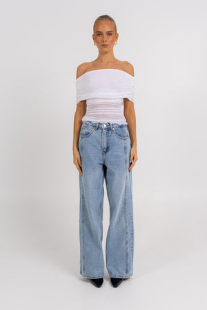 Penie Off-the-shoulder Top White