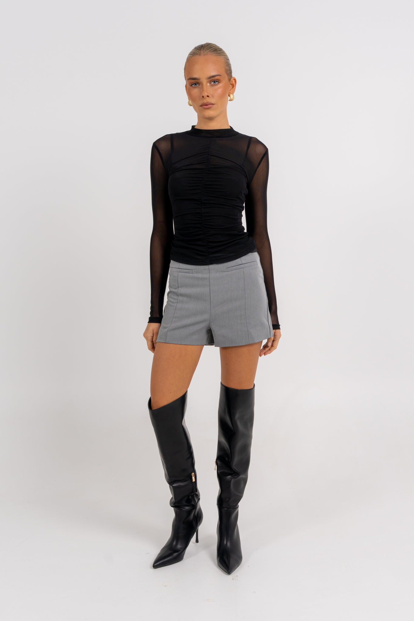 Finn Long Sleeve Top Black