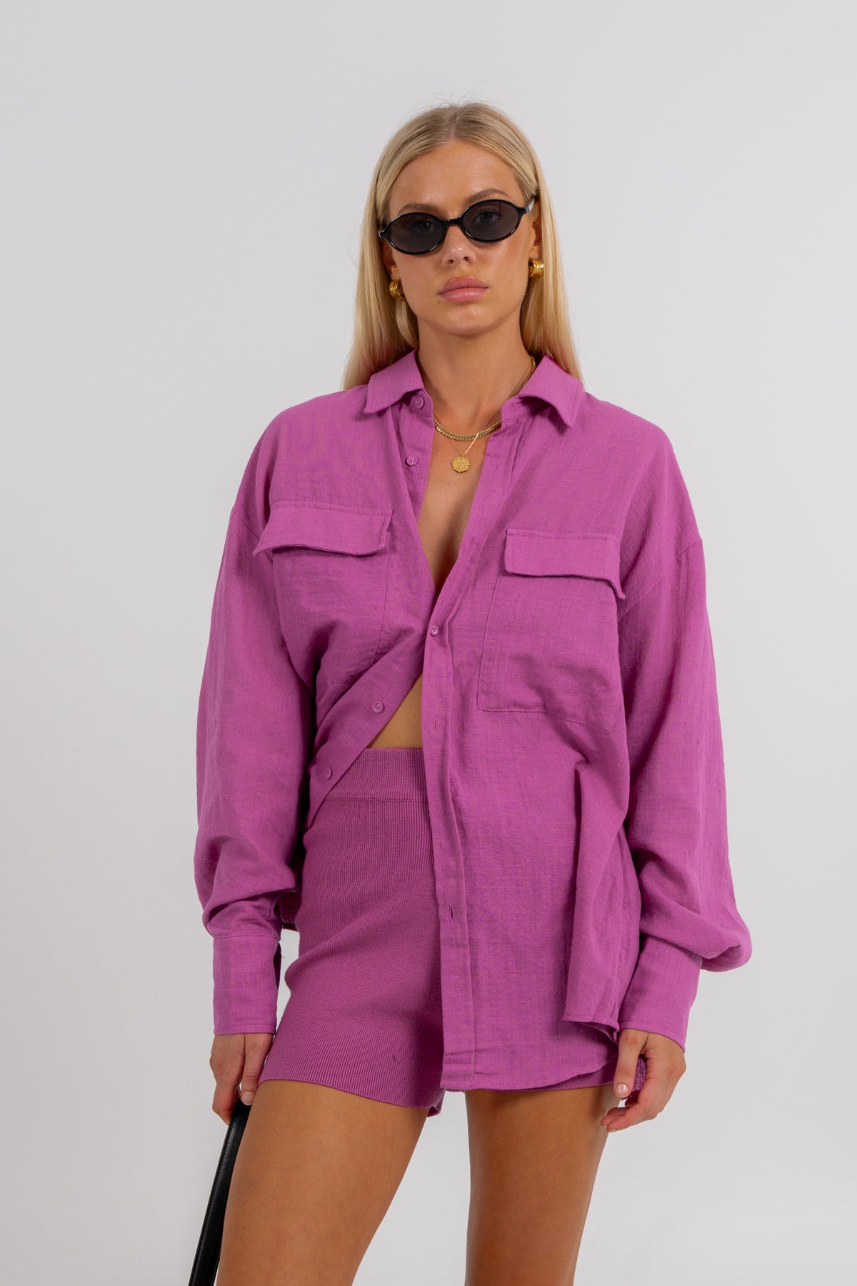 Rosette Shirt Magenta