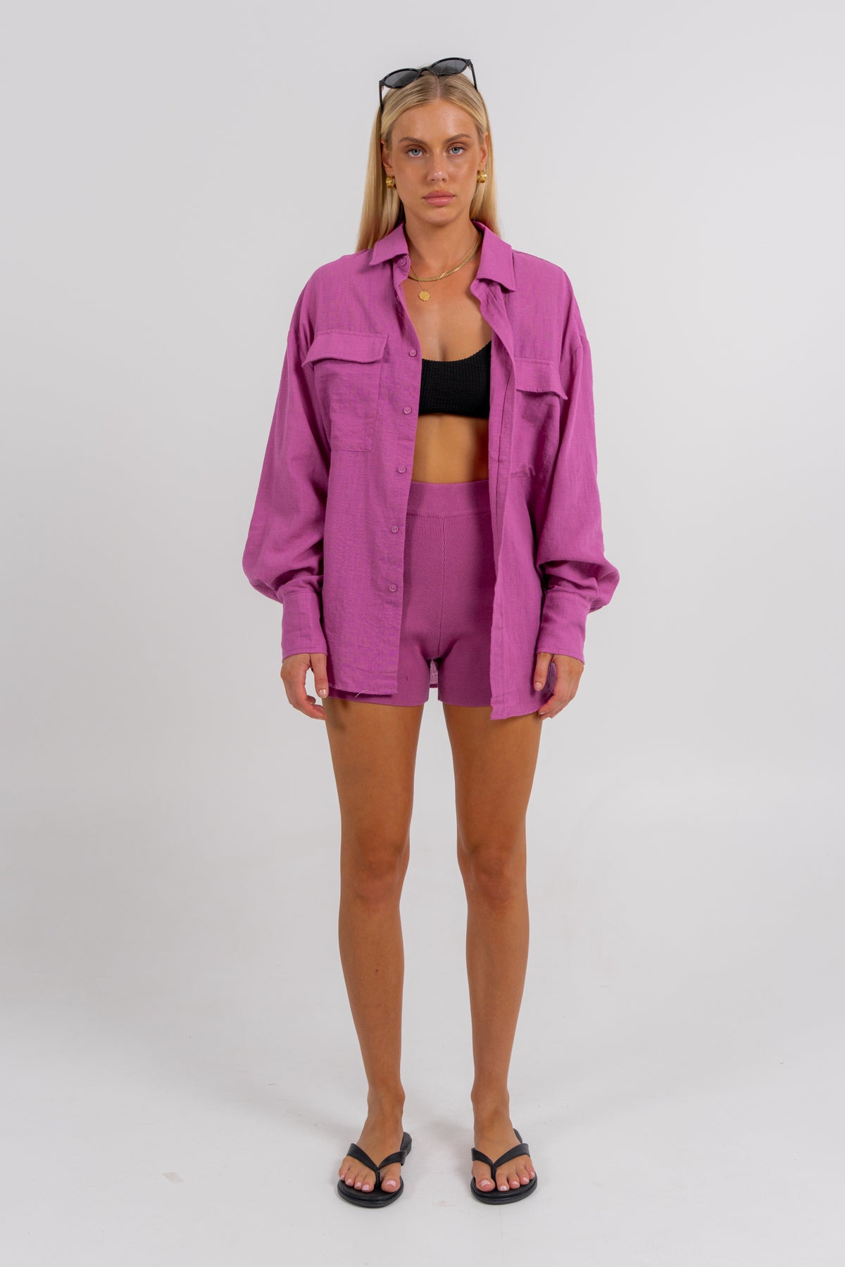 Rosette Shirt Magenta