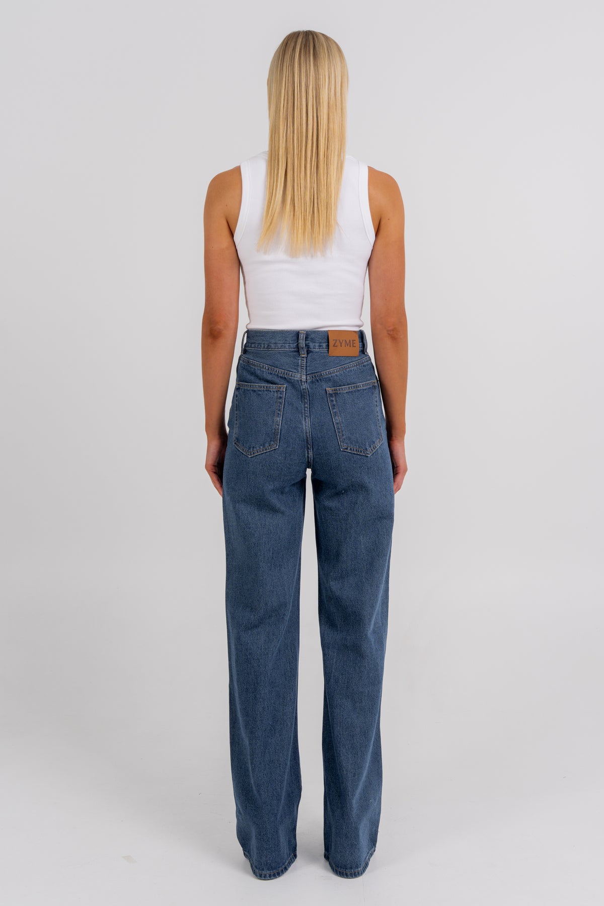 Carissa Wide Leg Jeans Classic Blue