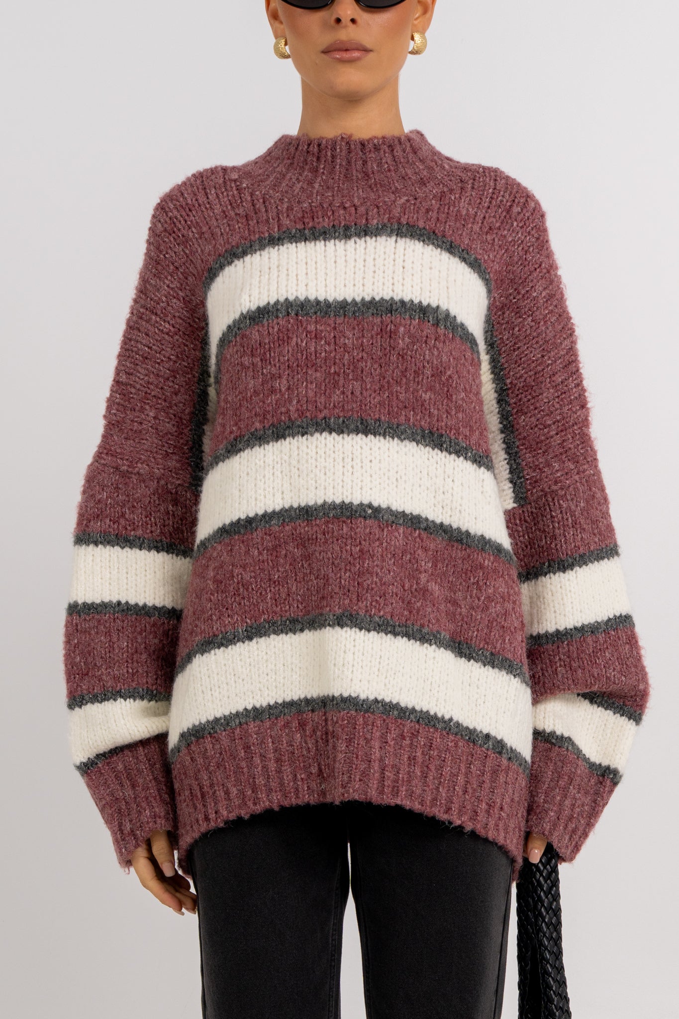 Ena Knit Jumper Burgundy