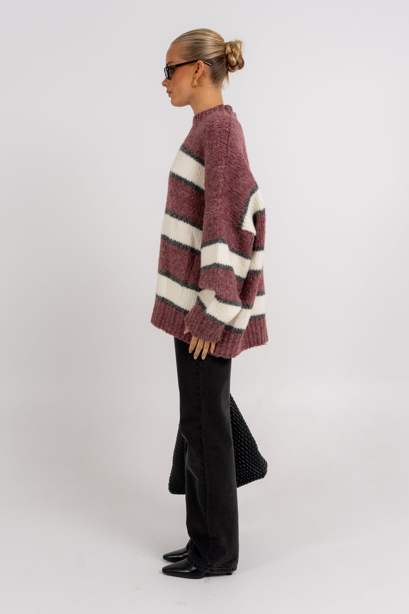 Ena Knit Jumper Burgundy