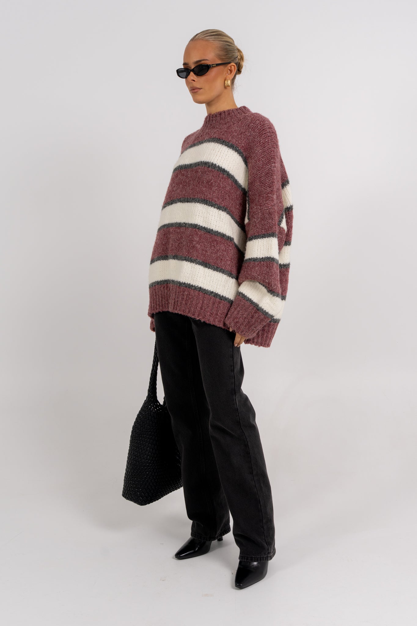 Ena Knit Jumper Burgundy