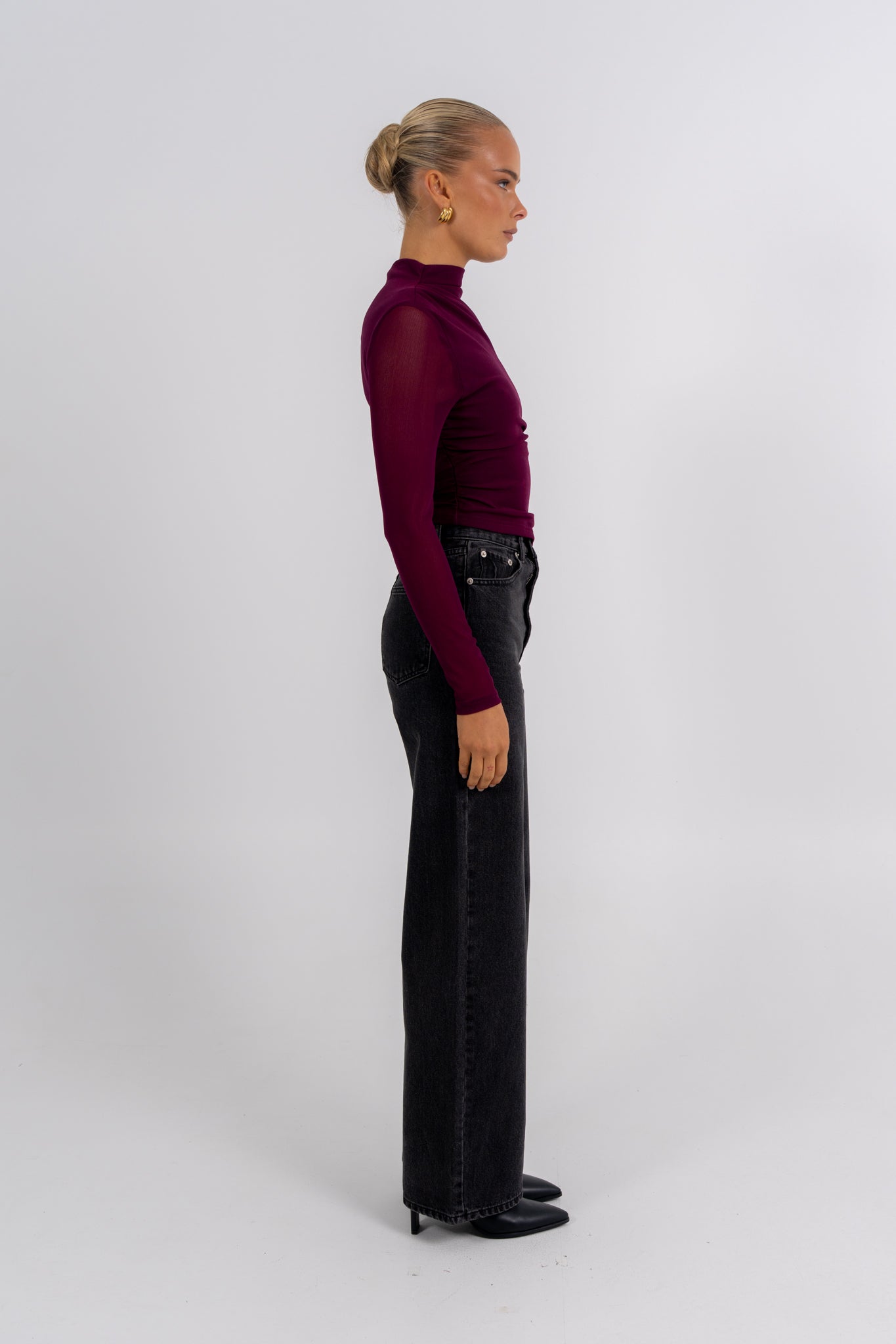 PRE ORDER Dakitah Long Sleeve Top Burgundy