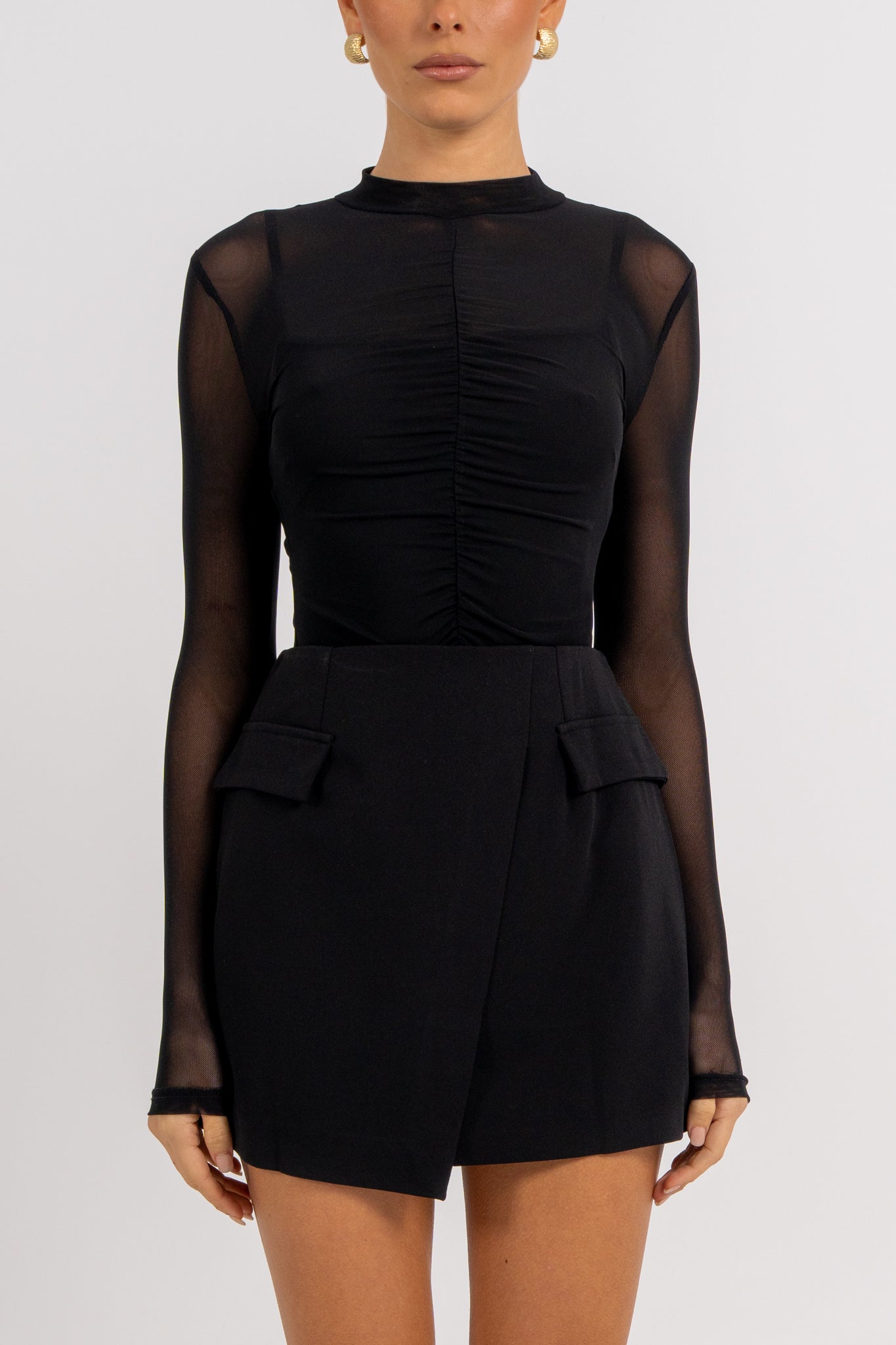 Finn Long Sleeve Top Black