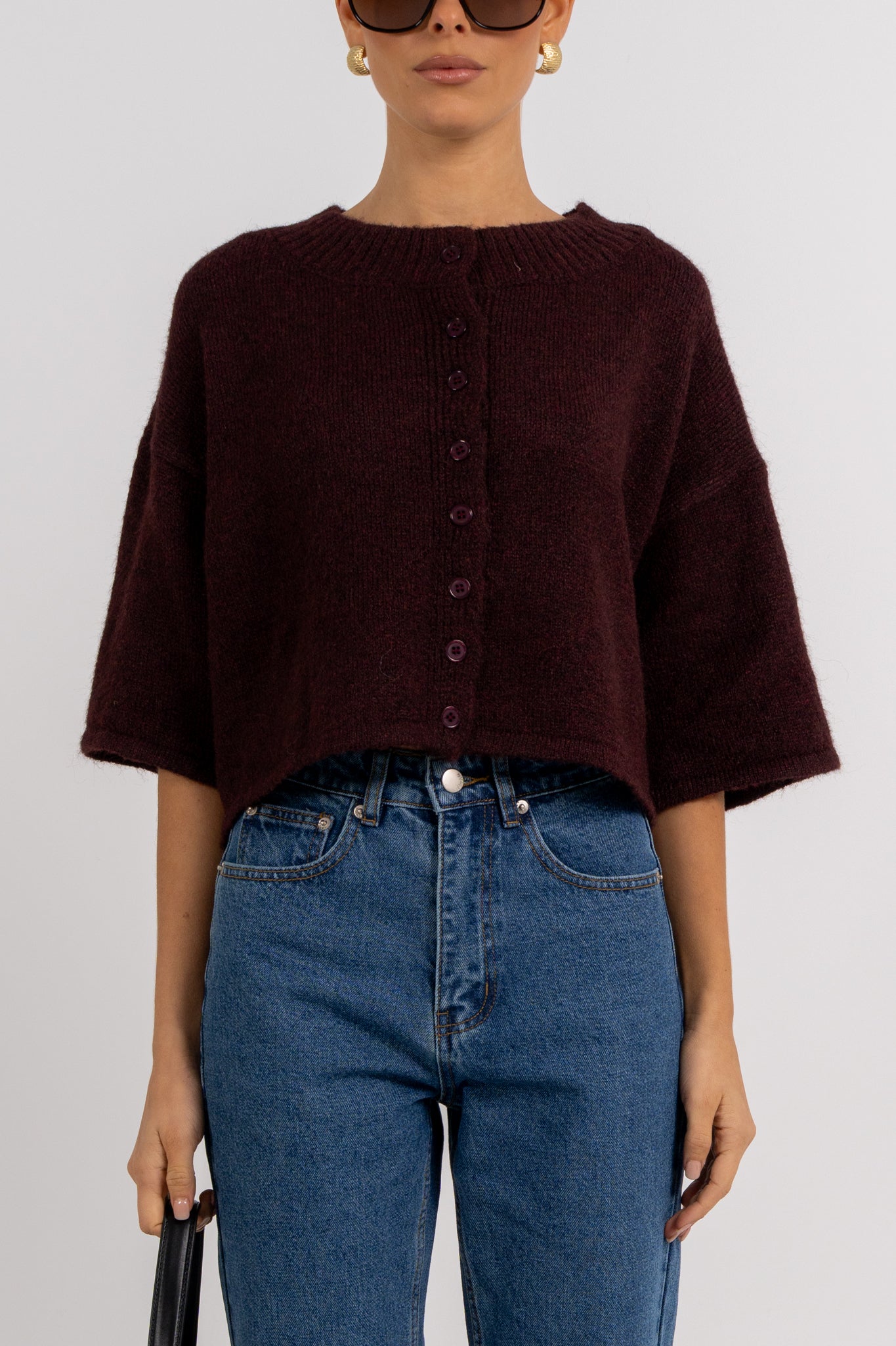 Dallas Cardigan Burgundy