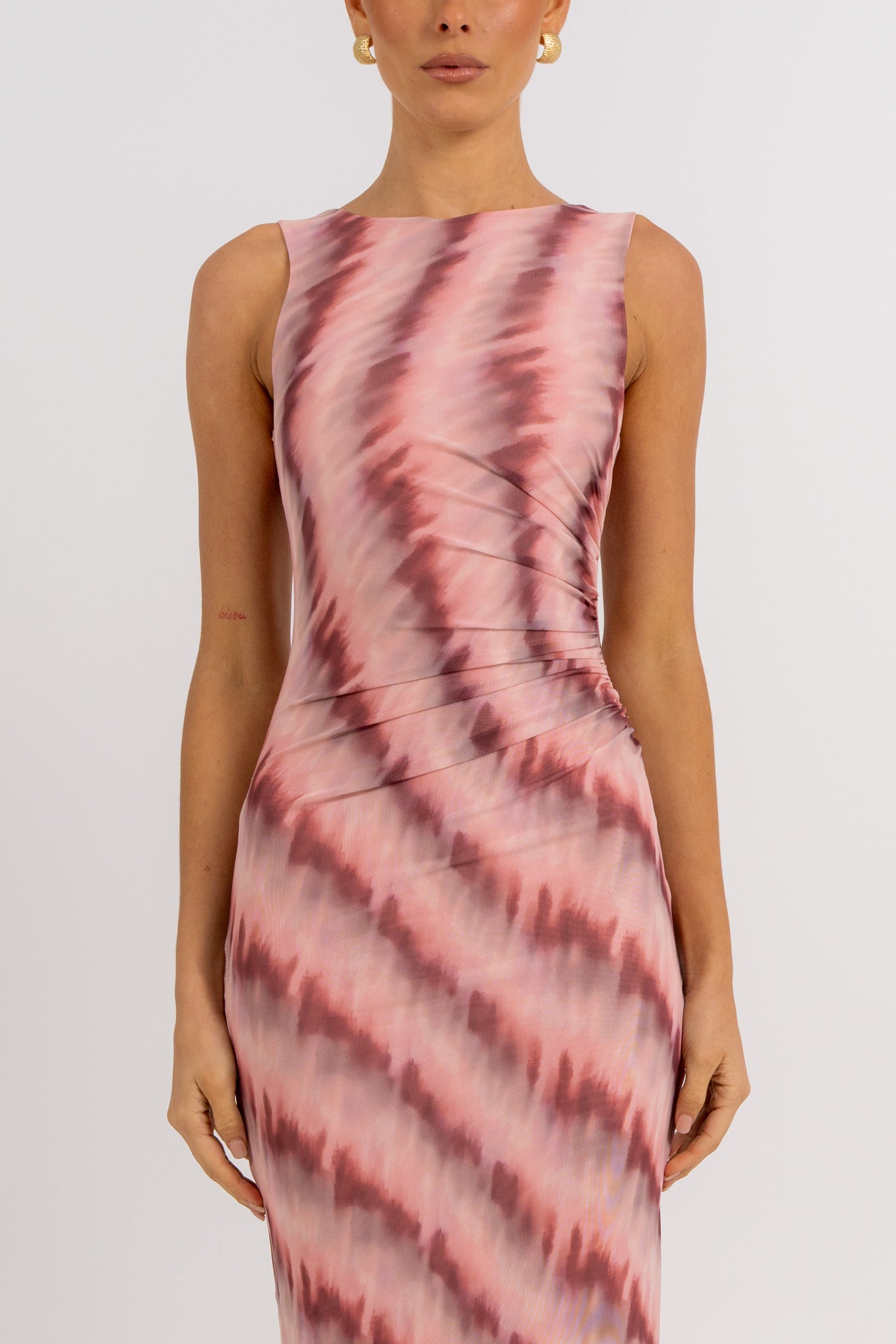 Kayla Maxi Dress Berry Watercolour