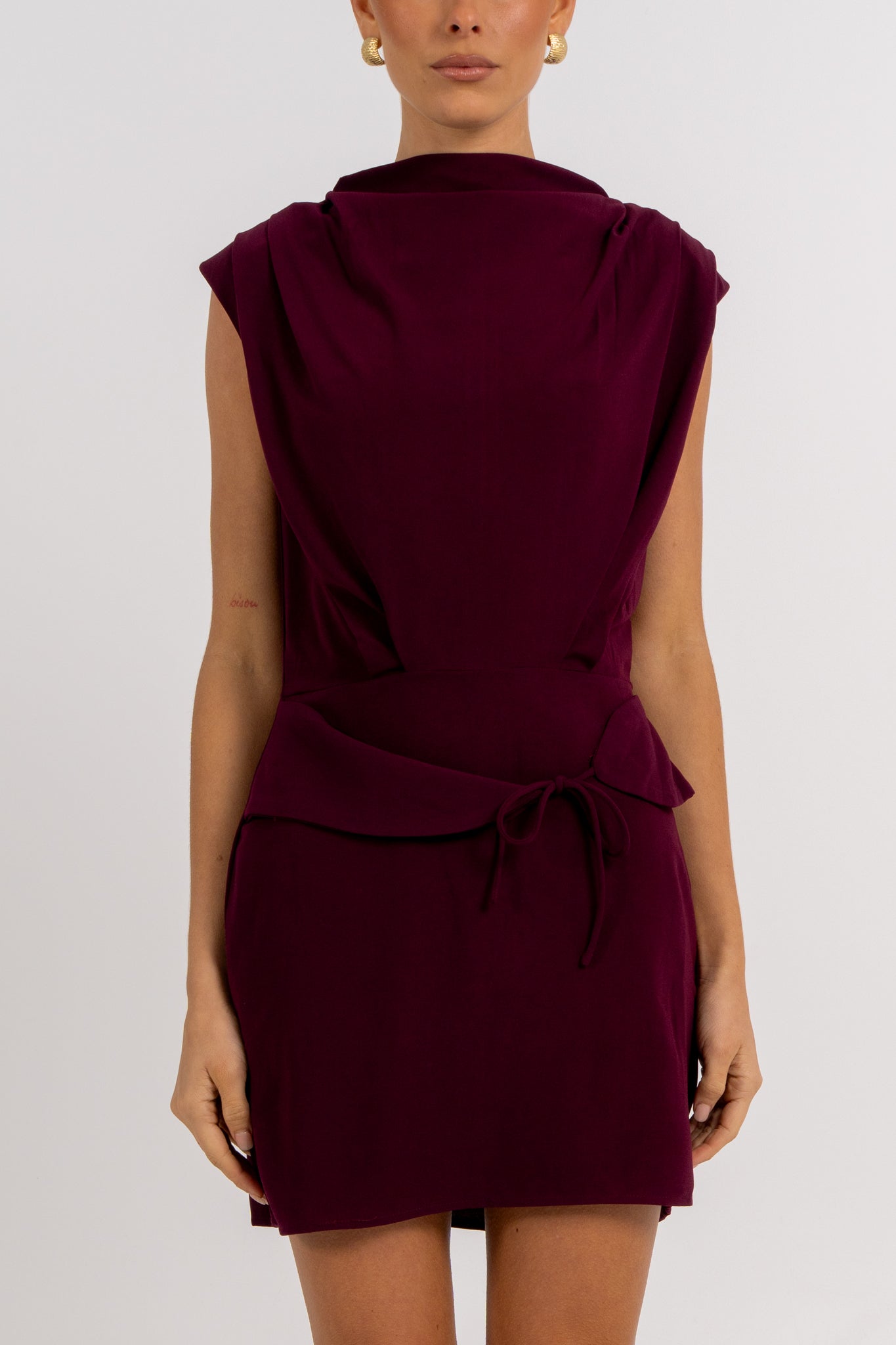 Bryson Mini Dress Burgundy