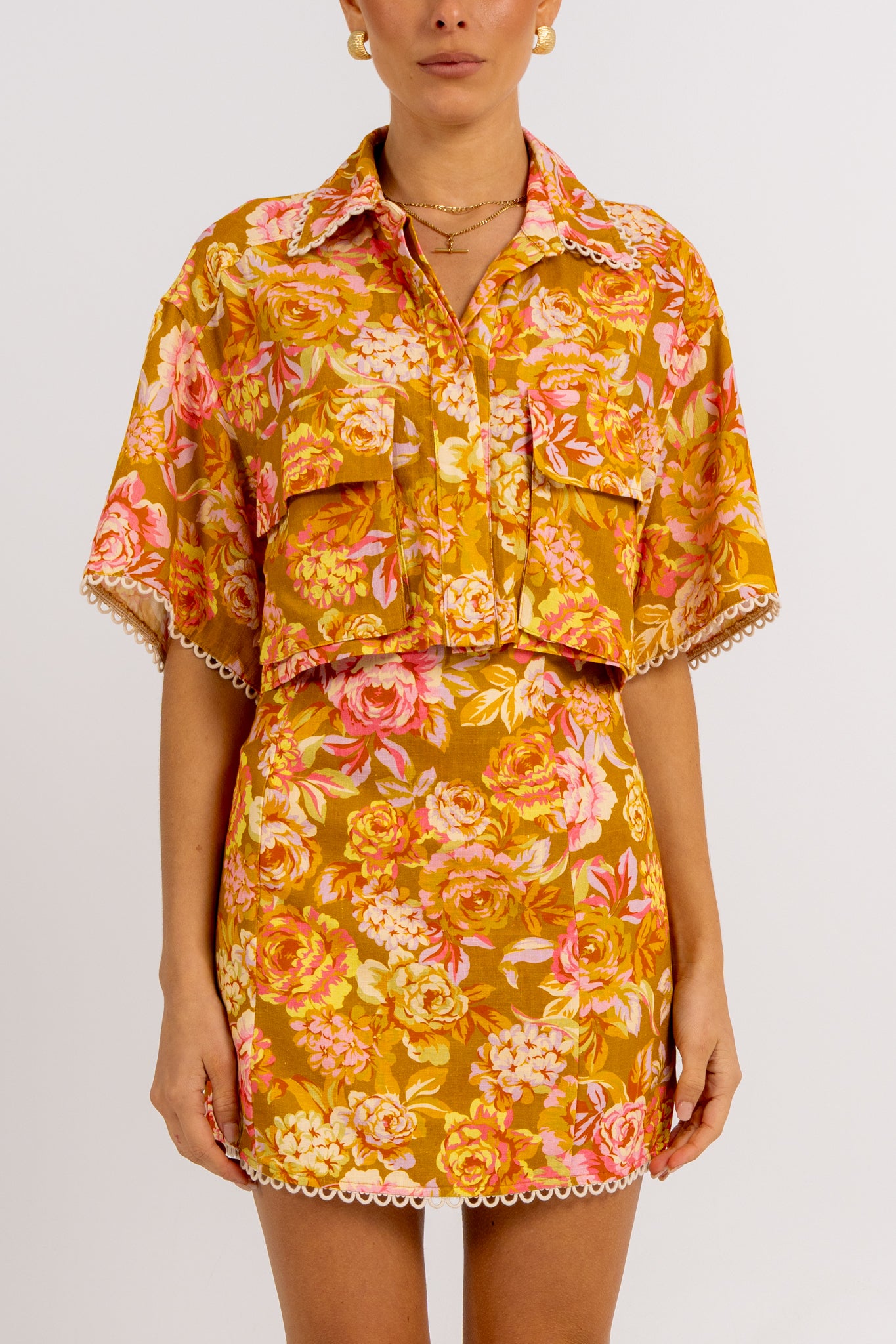 Aprire Mini Skirt Hinterbloom Print