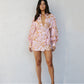 Maddox Shirt - Tan/Soft Pink Floral