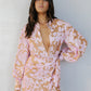 Maddox Shirt - Tan/Soft Pink Floral