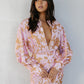 Maddox Shirt - Tan/Soft Pink Floral