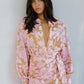 Maddox Shirt - Tan/Soft Pink Floral