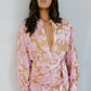 Maddox Shirt - Tan/Soft Pink Floral