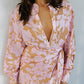 Maddox Shirt - Tan/Soft Pink Floral