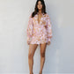 Maddox Shirt - Tan/Soft Pink Floral