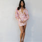 Maddox Shirt - Tan/Soft Pink Floral