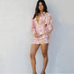 Maddox Shirt - Tan/Soft Pink Floral
