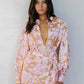 Maddox Shirt - Tan/Soft Pink Floral