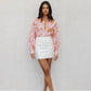 Maddox Shirt - Tan/Soft Pink Floral