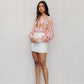 Maddox Shirt - Tan/Soft Pink Floral