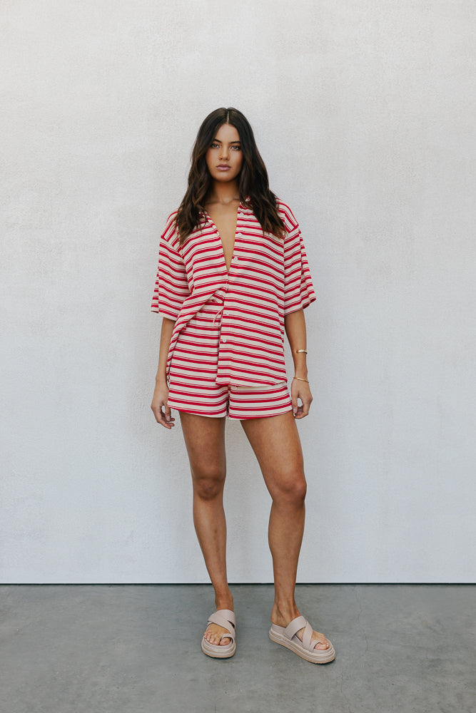 Madeline Set Red Stripe