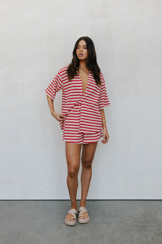 Madeline Set Red Stripe