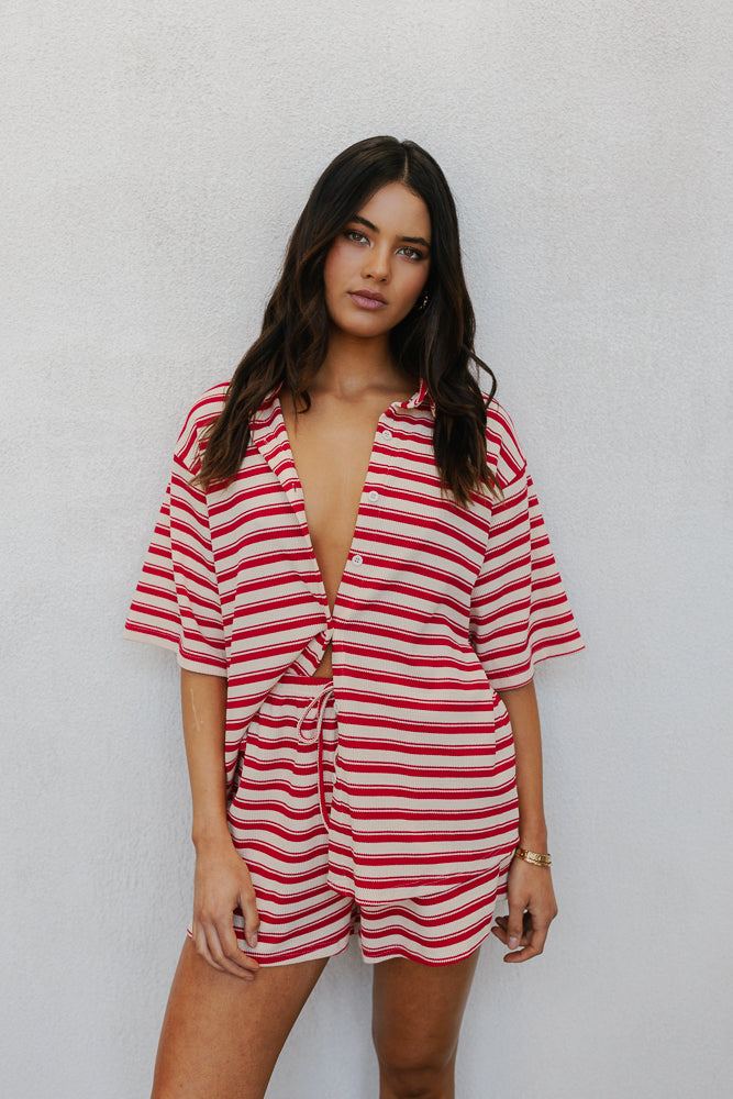 Madeline Set Red Stripe