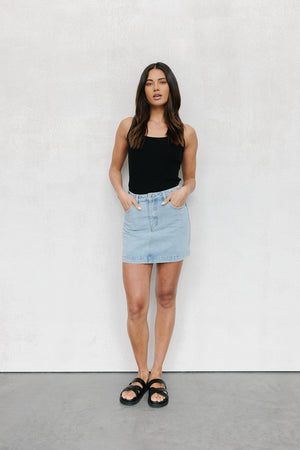 Maeve Skirt - Light Blue Denim