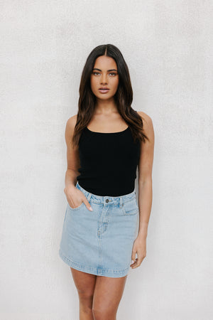 Maeve Skirt - Light Blue Denim