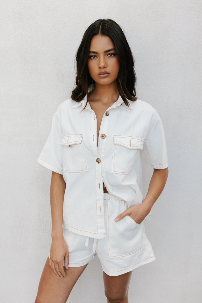 Brittanie Set Ivory Denim