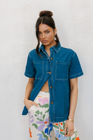 Taffy Top - Indigo Denim