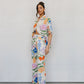 Donna Pants - Abstract Floral
