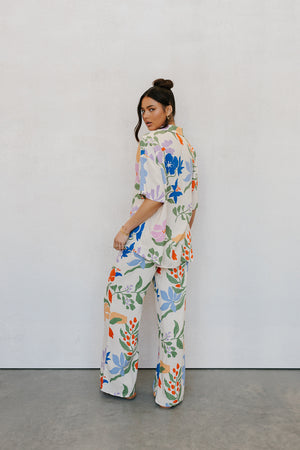 Donna Pants - Abstract Floral