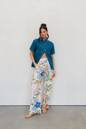 Donna Pants - Abstract Floral