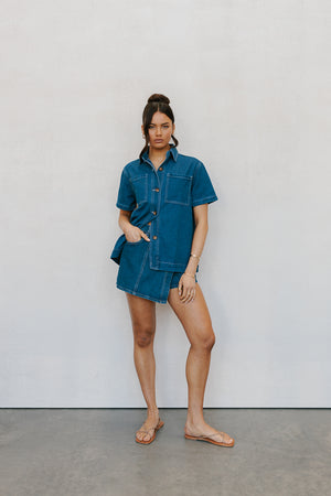 Spencer Skort - Indigo Denim