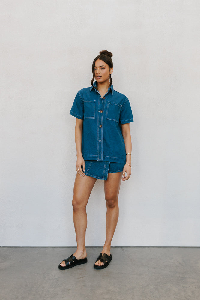 Spencer Skort - Indigo Denim
