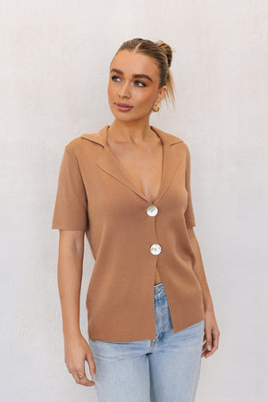 Maysie Top - Camel