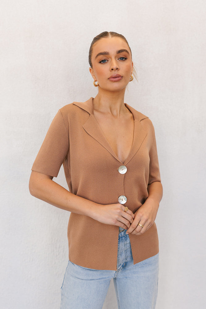 Maysie Top - Camel