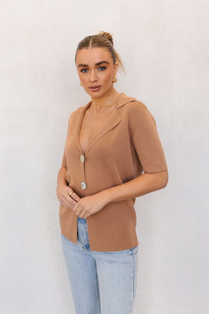 Maysie Top - Camel