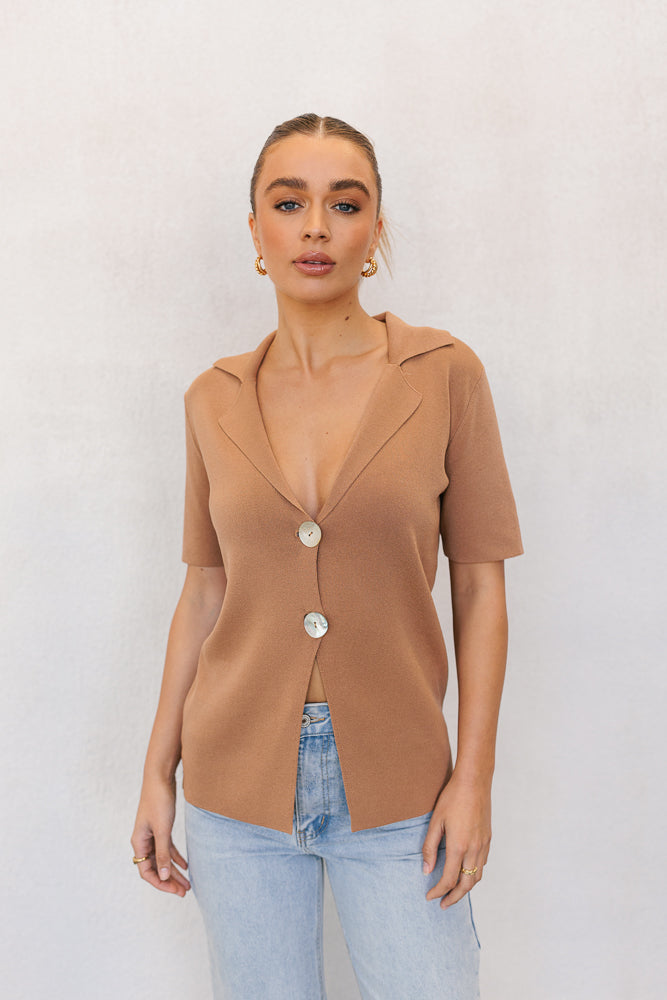 Maysie Top - Camel