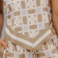 Elche Dress - Tan/Peach Tile Print